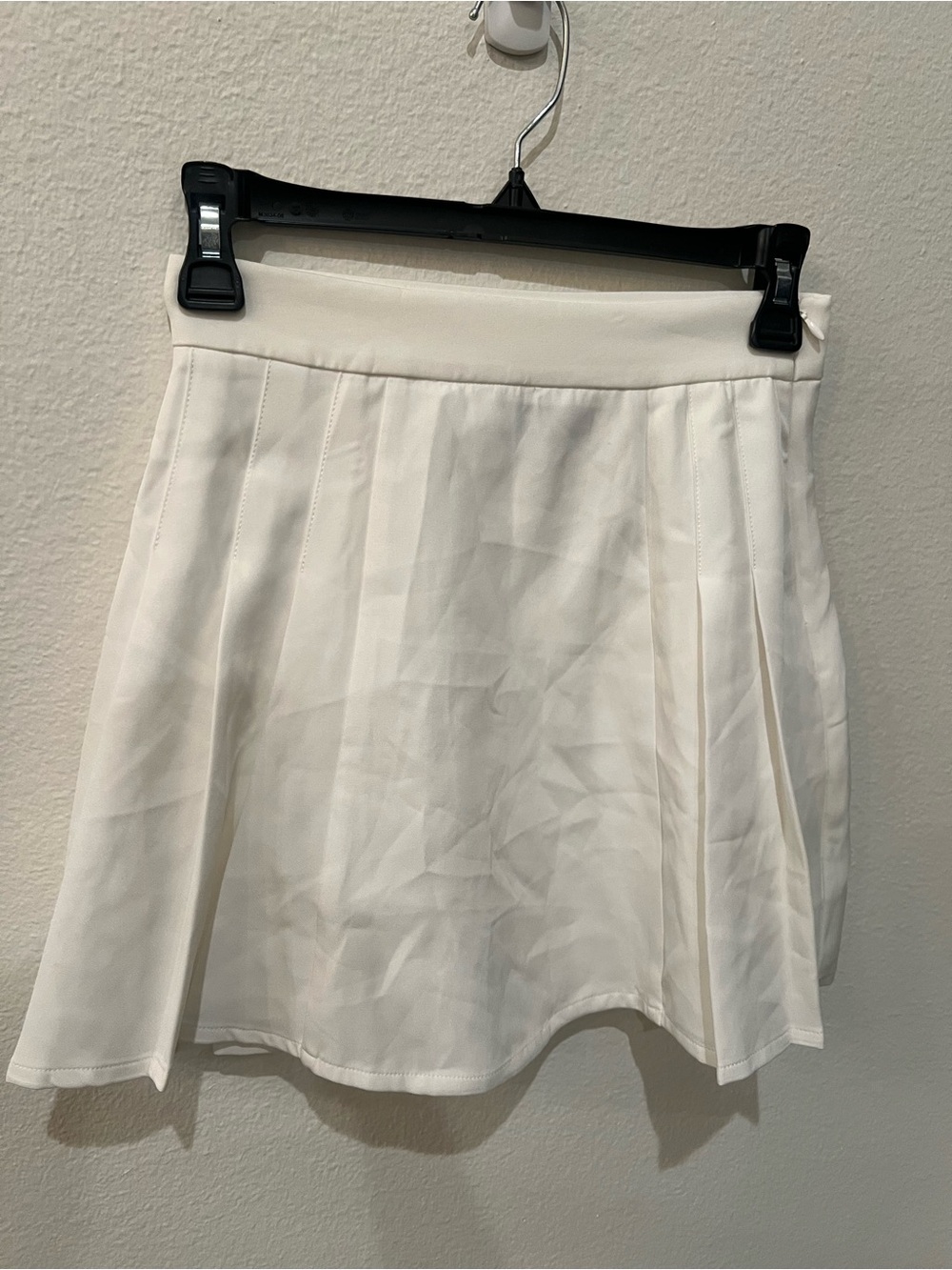 Princess Polly Cream Pleated Mini Skirt